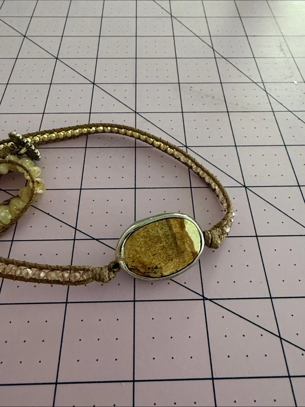 Boho Golden Brown Beaded Wrap Bracelet Stack